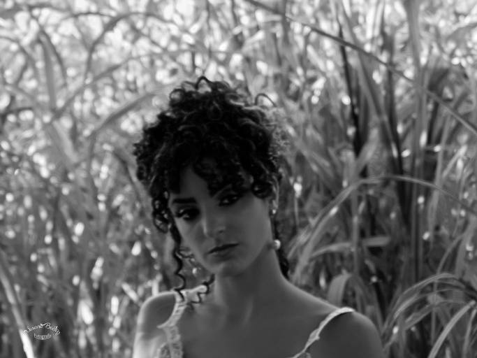 retrato novia monocromo