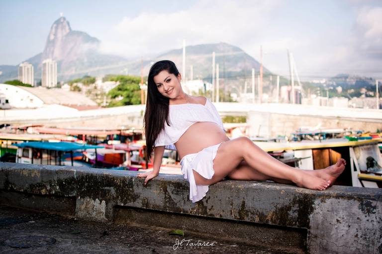 Ensaio fotográfico gestante na Mureta da Urca, Urca / Rio de Janeiro.