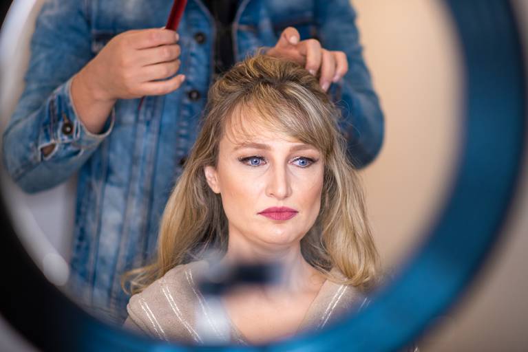 fotografia de casamento Alphaville. foto de casamento na gruta Alphaville. Foto do making of  da noiva.