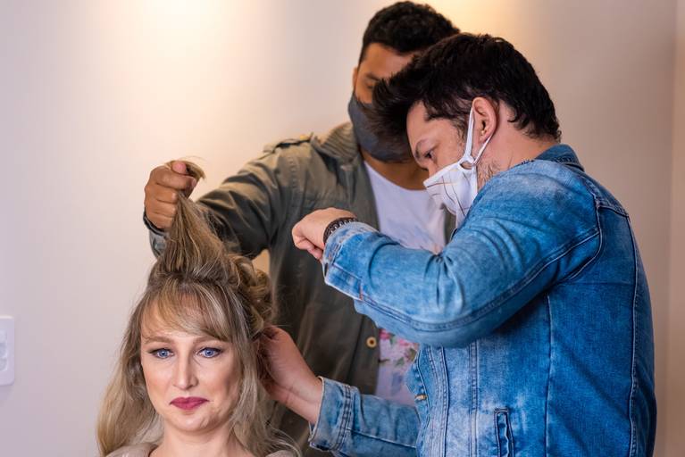 fotografia de casamento Alphaville. foto de casamento na gruta Alphaville. Foto do making of  da noiva.