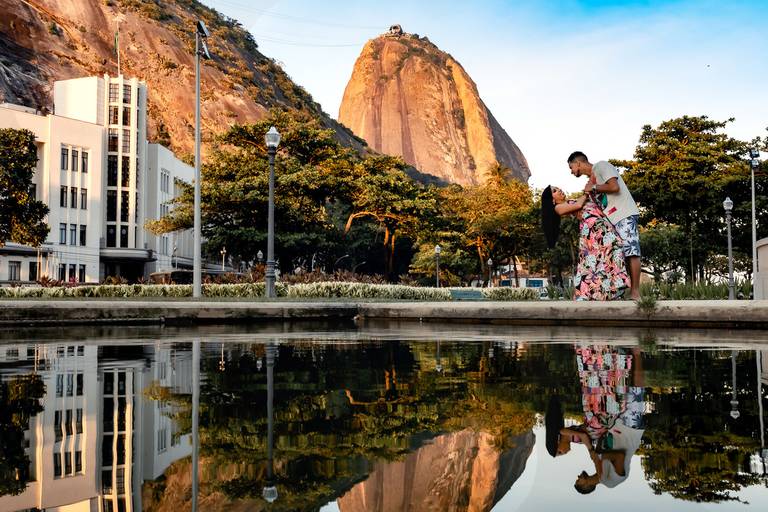 ensaio - casal - pré wedding - noivado - fotografo - casamento - duque - de - caxias - belford - roxo - reflexo - agua - lago