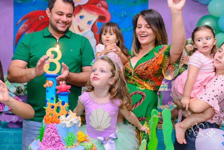 fotografia de festa infantil Uberaba sereia 3 anos