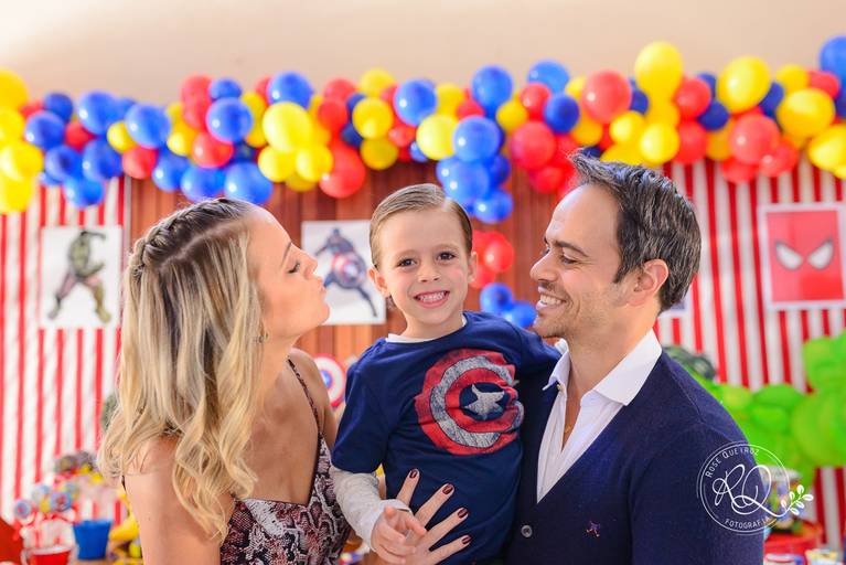 fotografia de festa infantil Uberaba super heróis capitão américa