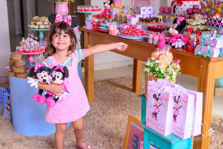 fotografia de festa infantil Uberaba minie rosa