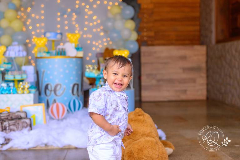 fotografia de festa infantil Uberaba urso aviador