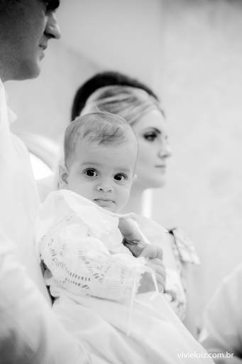 bebê no seu batismo