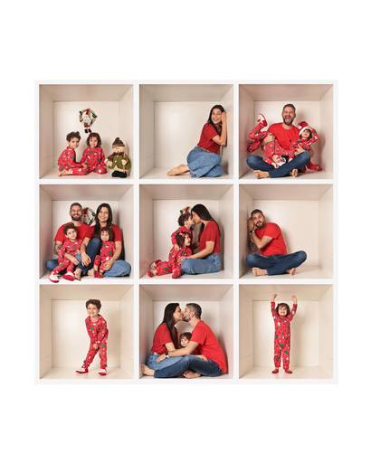 caixa de natal com a familia