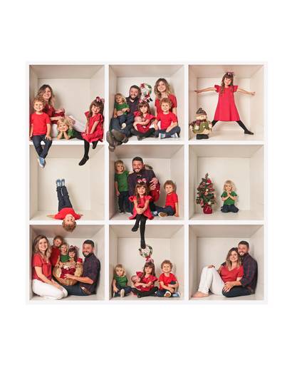 caixa de natal com afamilia