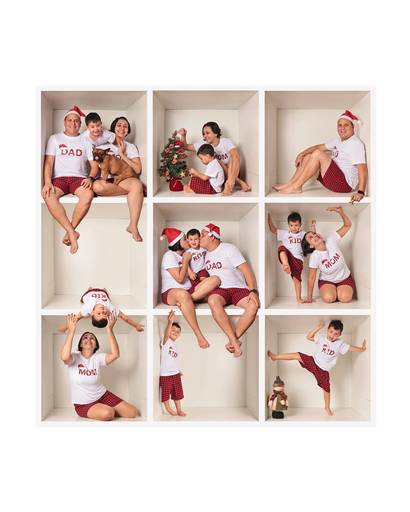 caixa de natal com a familia