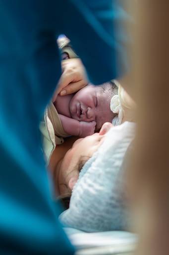 bebê encontrando sua mãe ap´s o parto