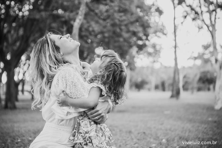 abraço com a mamãe