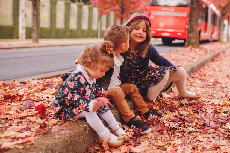Fotografa Familia Curitiba - Ensaio externo Outono Canaleta bosque 