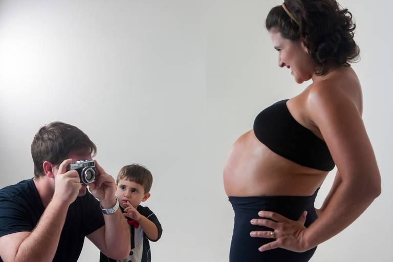 Ensaio gestante no estudio