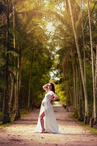 Fotografia - Ensaio Fotográfico Gestante feito no Parque do Córrego Grande em Florianópolis 