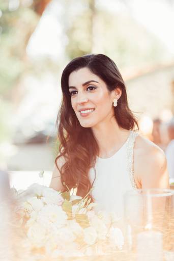 Maquilhagem de noiva azul