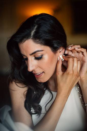 Maquilhagem de noiva azul