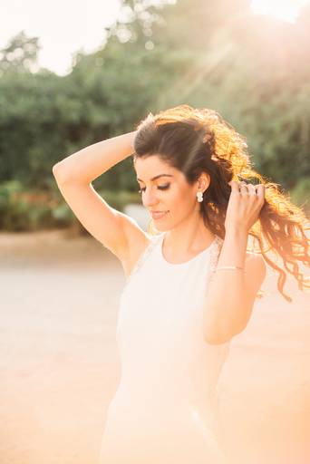 Maquilhagem de noiva azul