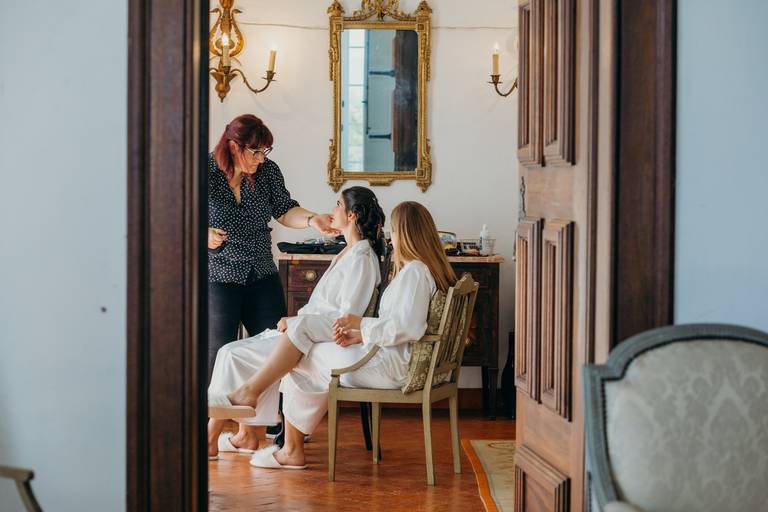 Maquilhagem de noiva, retrato de noiva, preparação da noiva