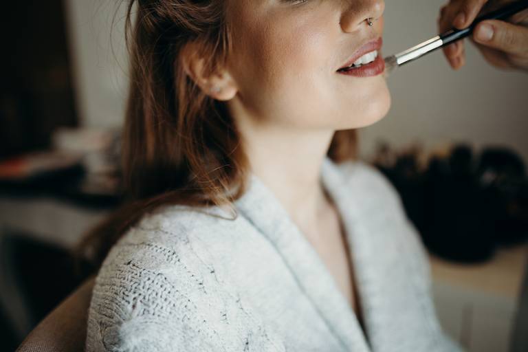 Maquilhagem de noiva, preparação da noiva, vestido de noiva