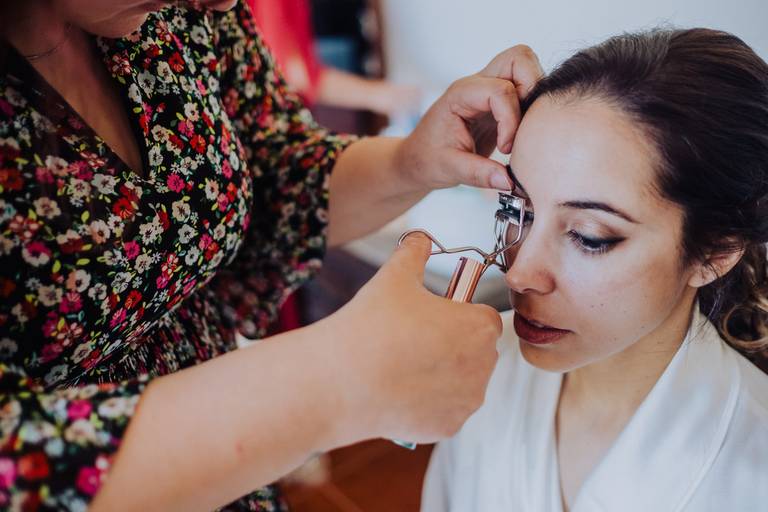 Maquilhagem de noiva, preparação da noiva, vestido de noiva, bouquet de noiva