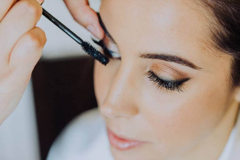 Maquilhagem de noiva, preparação da noiva, vestido de noiva, bouquet de noiva