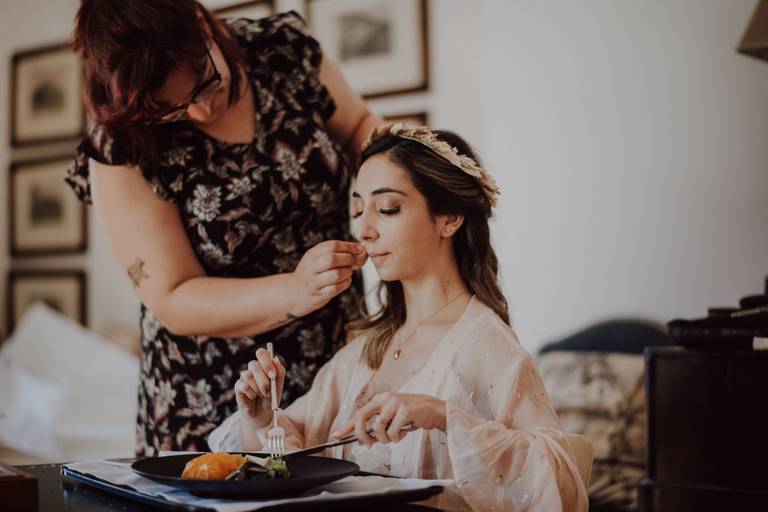 Maquilhagem de noiva, preparação da noiva, vestido de noiva, bouquet de noiva