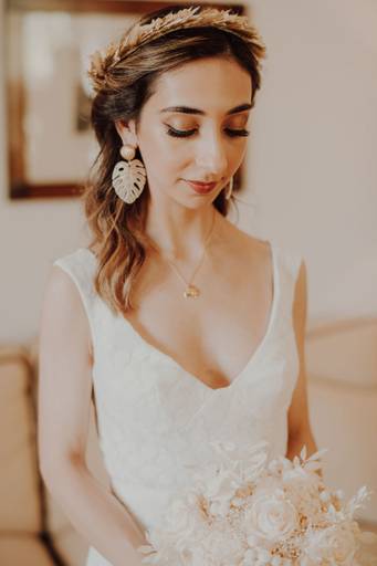 Maquilhagem de noiva, preparação da noiva, vestido de noiva, bouquet de noiva