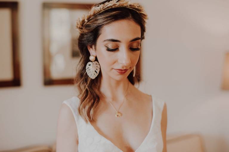 Maquilhagem de noiva, preparação da noiva, vestido de noiva, bouquet de noiva