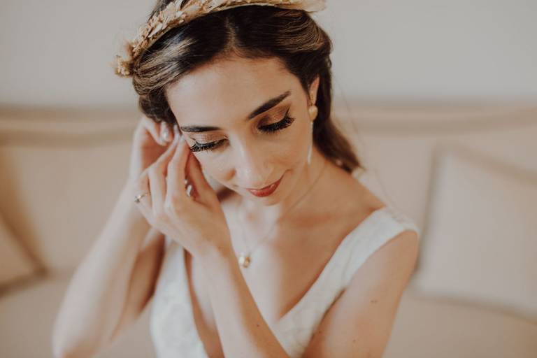 Maquilhagem de noiva, preparação da noiva, vestido de noiva, bouquet de noiva