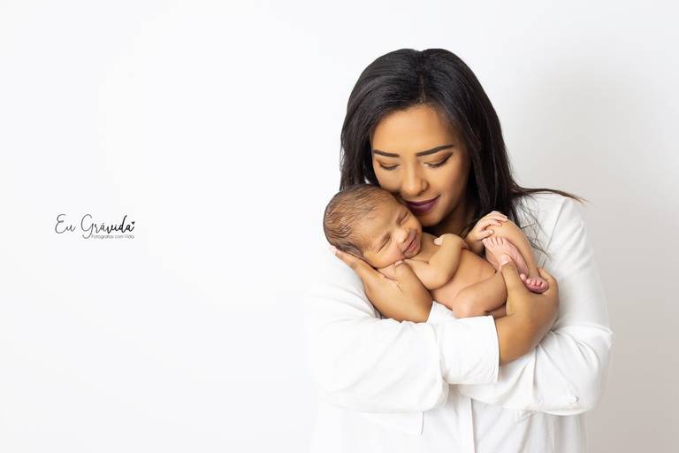 Book de recem nascido com participação dos pais