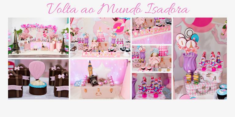Detalhes de Aniversário Infantil com o tema Volto ao Mundo