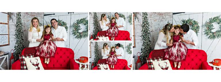 Sessão de fotos de natal no estúdio Joyce Mendes Fotografia