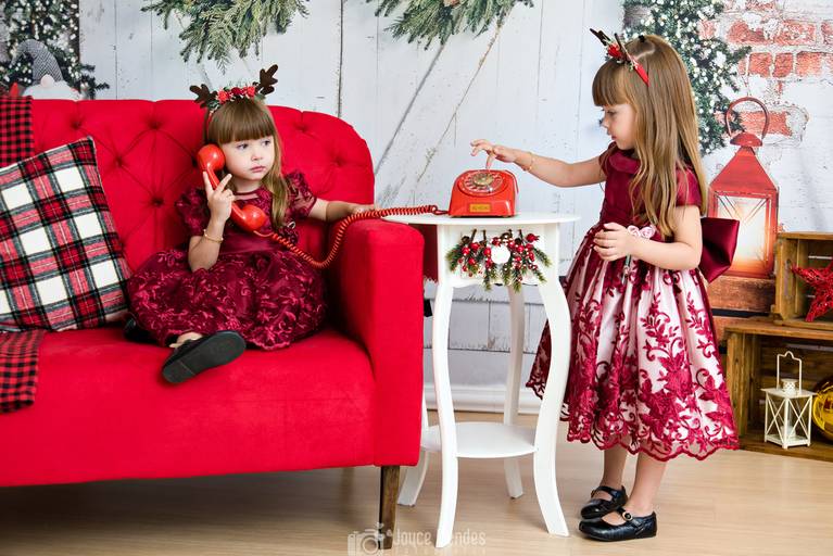 Irmãs em fotos de Natal