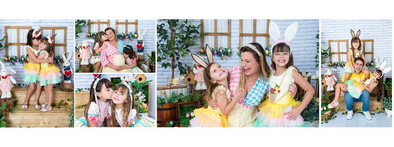 ensaio de pascoa com figurino da Clubinho da Laura e clubinho da Helena- jéssica Godar