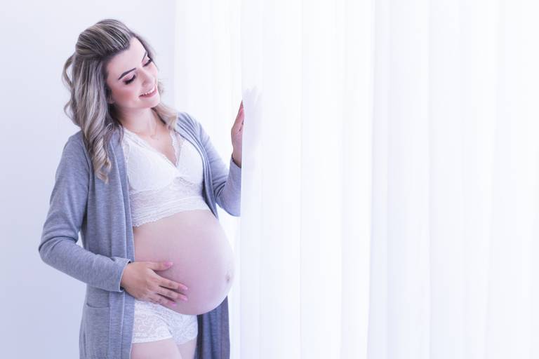 Ensaio Gestante em casa