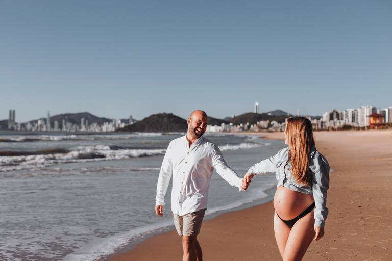 Ensaio gestante - Praia Brava - Itajaí