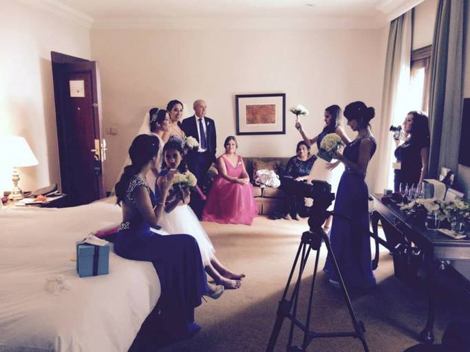 I like more people and more action to work on family dynamics. Lots of stories to tell at the same time. Can you spot where am I? This was taken by the video crew during Carla & Hervé's wedding. Getting Ready is the best time to share with your loved ones