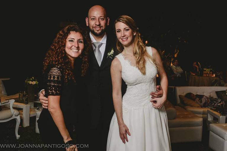 Here with Adriana and Alex in their  wedding reception. Happy to photograph fellow photographer's wedding. They have a great history together and family moments were the highlight of the day. By the way my most awarded picture comes from this wedding.