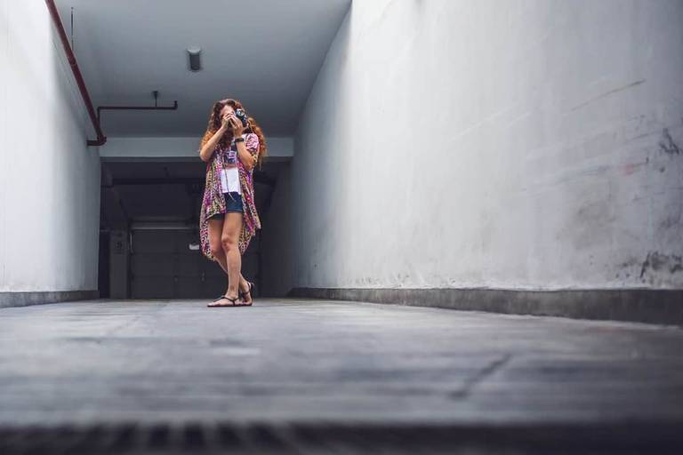 Every place is a good place for a picture. At this same place I made portraits for a couple during their wedding day. Trust your photographer, everything is about good lighting, it transforms places.