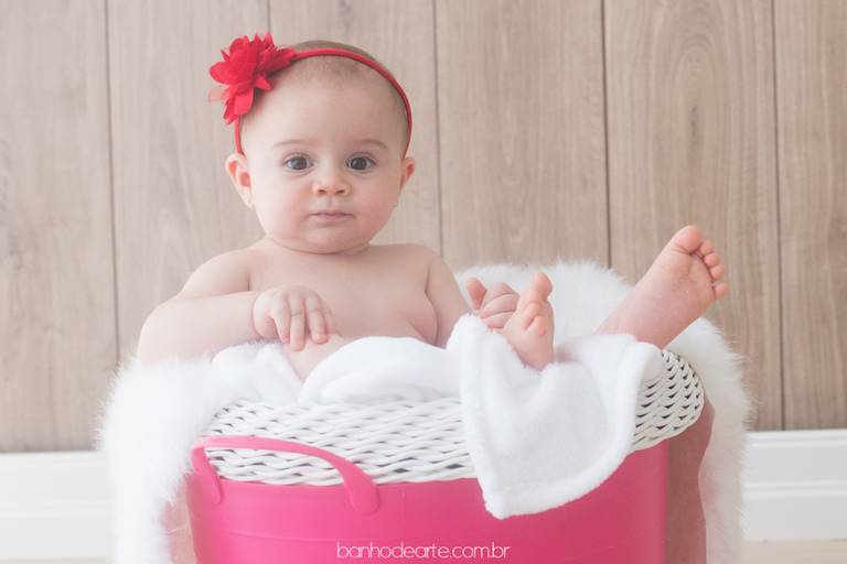 Fotografia de bebês e crianças - Banho de Arte