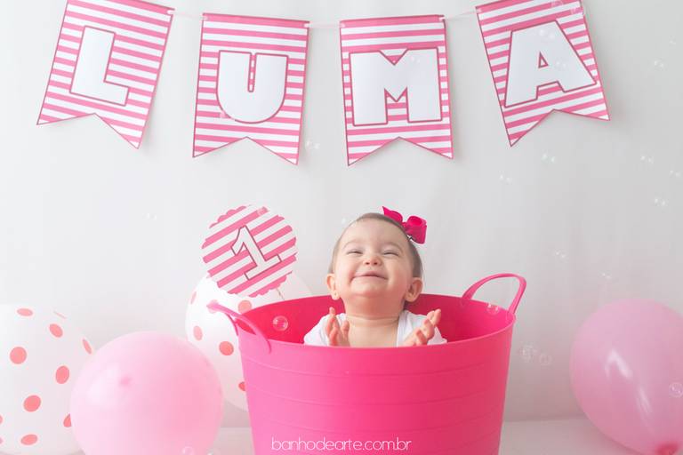 Fotografia de bebês e crianças - Banho de Arte