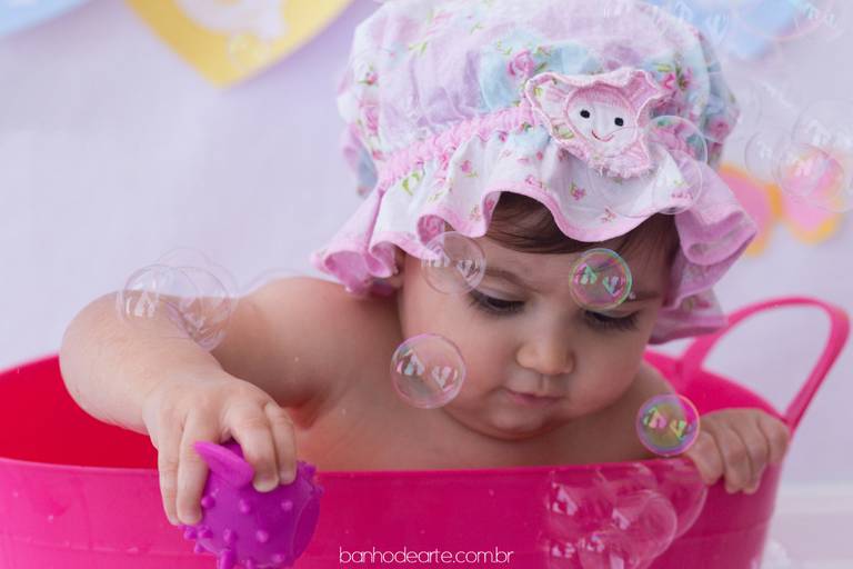Fotografia de bebês e crianças - Banho de Arte