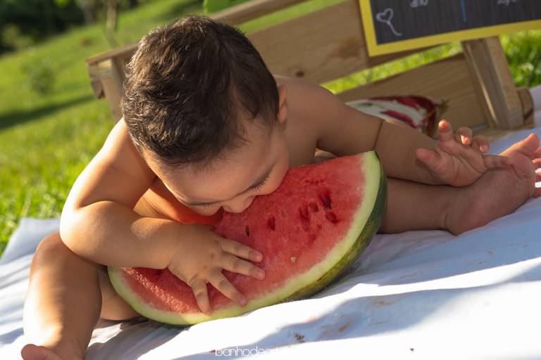 Fotografia de bebês e crianças - Banho de Arte