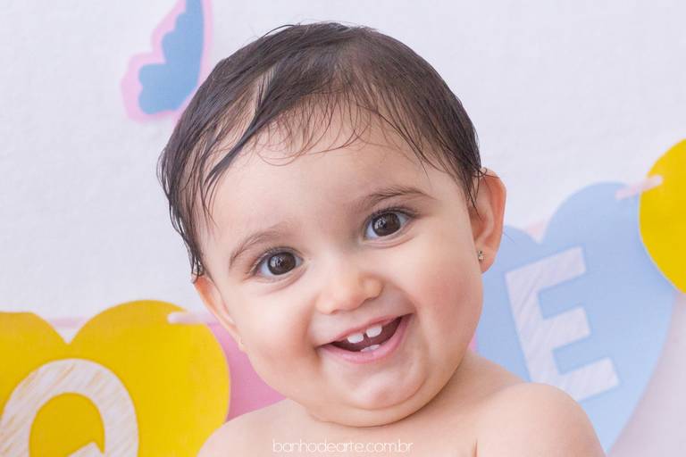 Fotografia de bebês e crianças - Banho de Arte