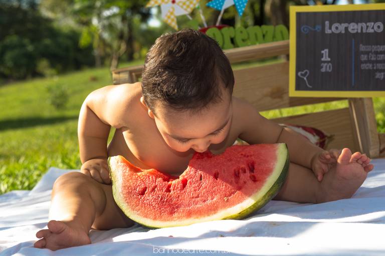 Fotografia de bebês e crianças - Banho de Arte