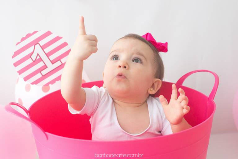 Fotografia de bebês e crianças - Banho de Arte