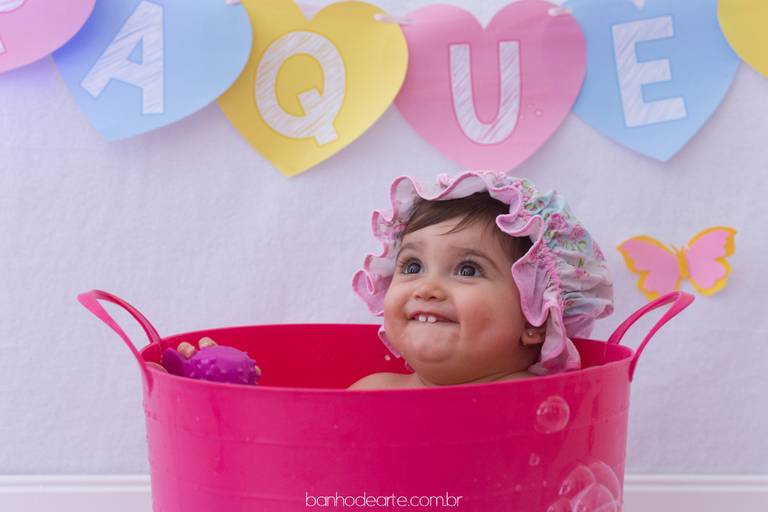 Fotografia de bebês e crianças - Banho de Arte