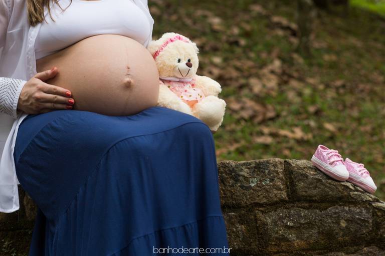 Fotografia de Gestante - Banho de Arte