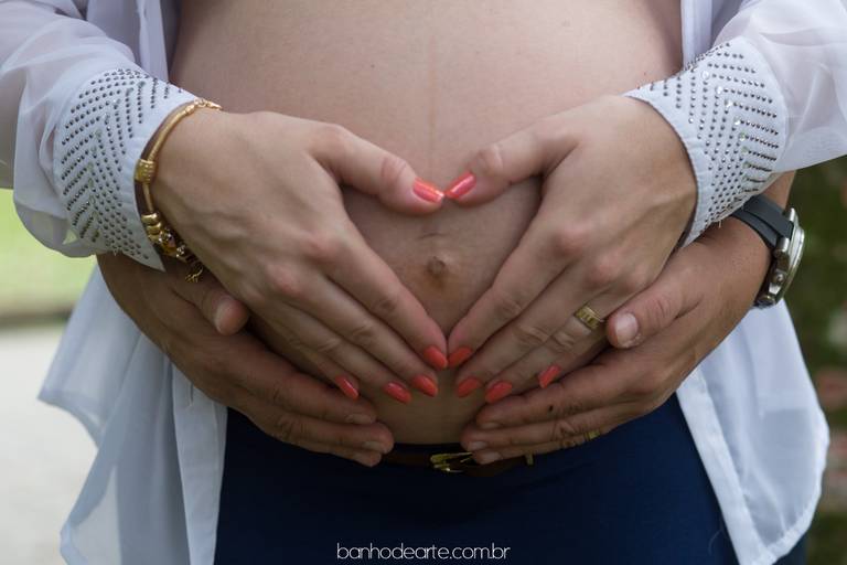 Fotografia de Gestante - Banho de Arte