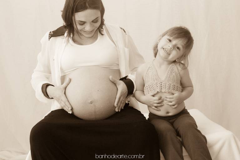 Fotografia de Gestante - Banho de Arte